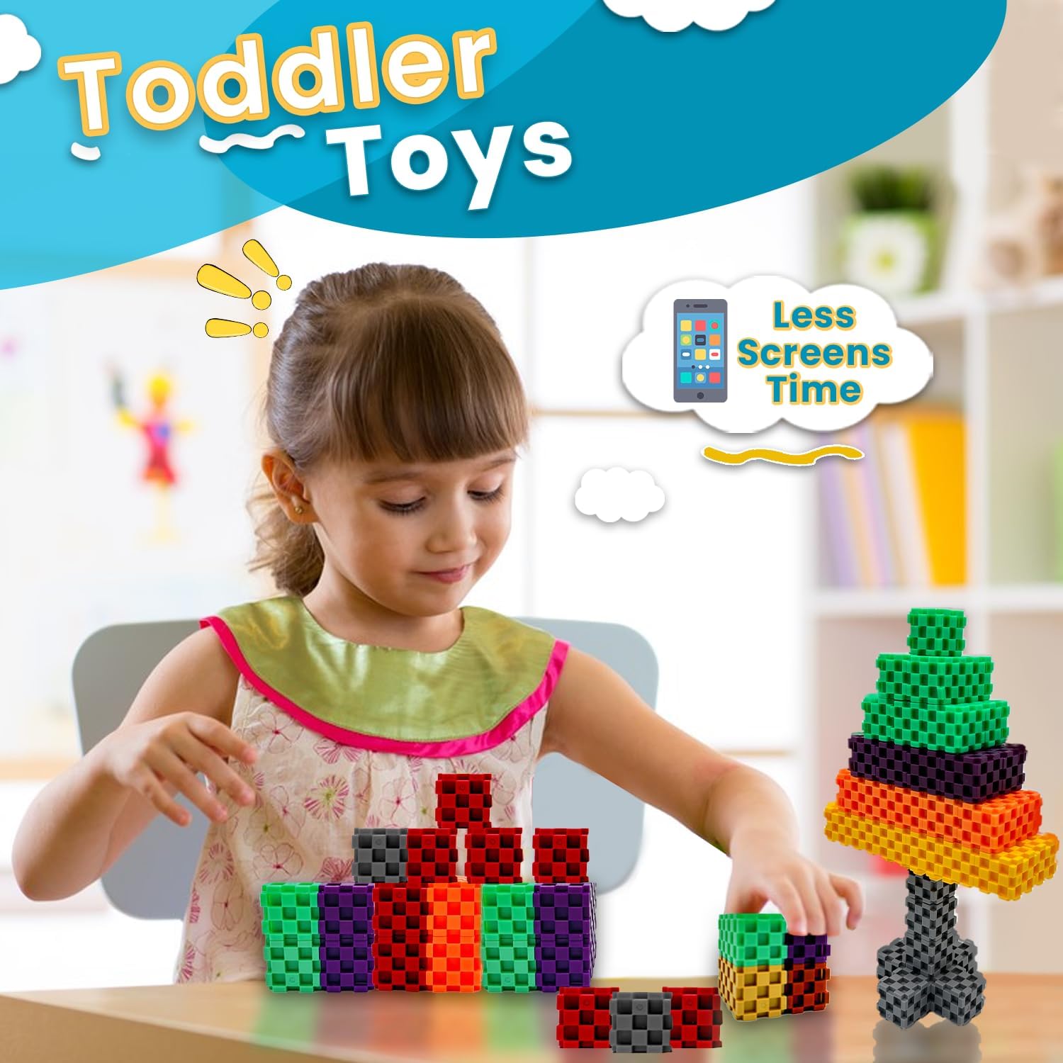 Mindoys Building Blocks for Kids 48 PCS